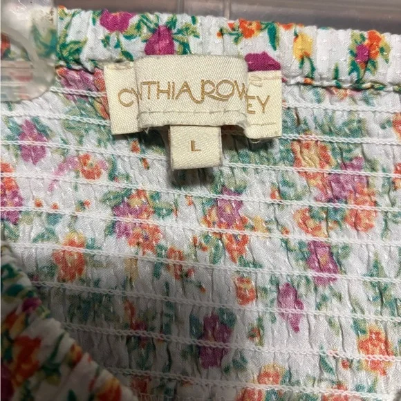 Cynthia Rowley Bohemian Floral Button Front Maxi Skirt Size Large W13”-19” - Picture 3 of 6